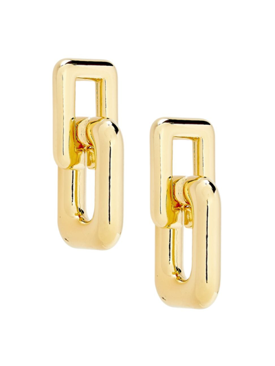 Brinker & Eliza Women's Hailey 24k-gold-plated Interlocking Link Drop Earrings