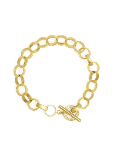 Dean Davidson Women's Petit Pavé 22k-gold-plated & Cubic Zirconia Rolo Chain Bracelet