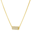 Dean Davidson Women's Petit Pavé 22k-gold-plated & Cubic Zirconia Tube Pendant Necklace In Yellow Gold/topaz