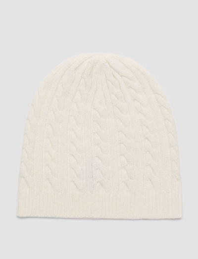 Joseph Light Cable Knit Hat In Ivory