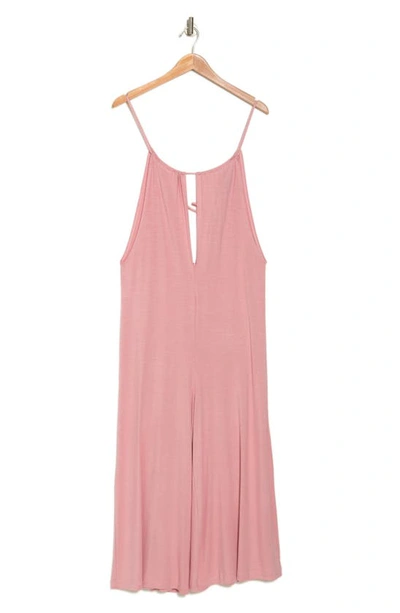 Go Couture Wide Leg Jumpsuit In Mauve