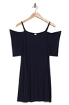 Go Couture Cold Shoulder Minidress In Navy