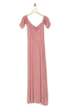 Go Couture Tie Neck Maxi Dress In Mauve