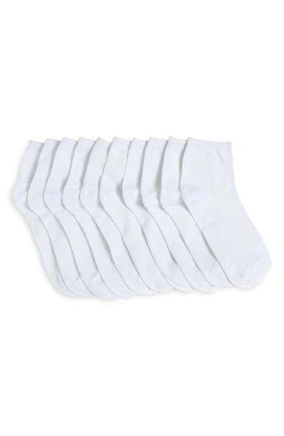 Sanctuary 10-pack Quarter Socks In White