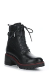 Bos. & Co. Zing Waterproof Combat Boot In Black Feel/ Flannel