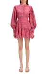 BARDOT NESSA FLORAL LONG SLEEVE MINIDRESS