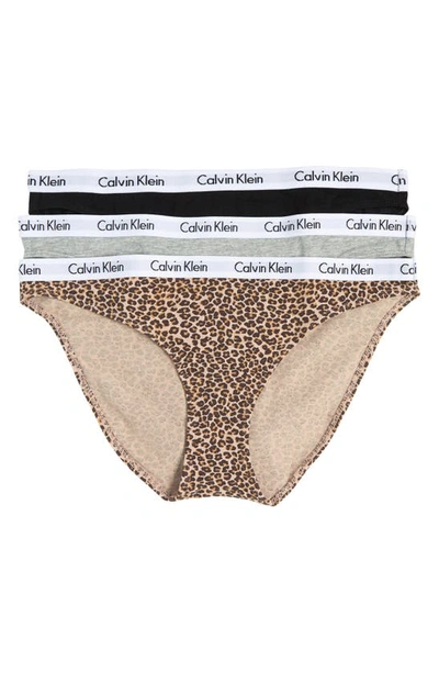 Calvin Klein Assorted Bikinis In Kny Black/ Grey