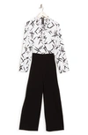 By Design Zoe Mixed Media Jumpsuit In Black White