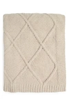 Northpoint Diamond Cozy Knit Throw In Linen