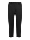Yes London Trousers In Wool Blend In Marrone Scuro