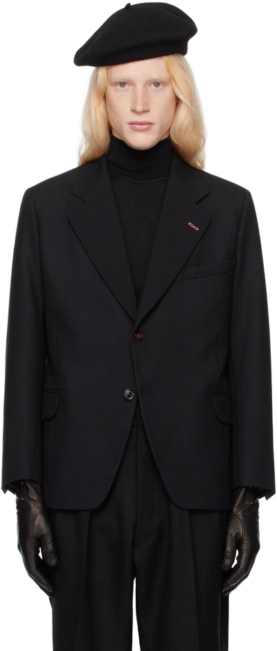 Maison Margiela Black M Button Blazer In 900 Black