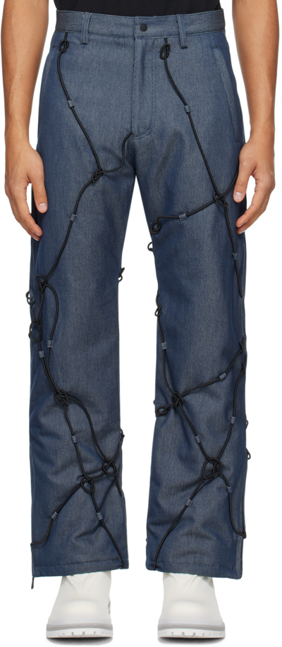 Who Decides War Blue Add Edition Padded Denim Trousers