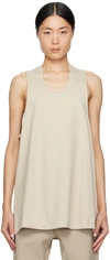 FEAR OF GOD TAUPE SCOOP NECK TANK TOP