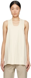Fear Of God Off-white Scoop Neck Tank Top In Cream
