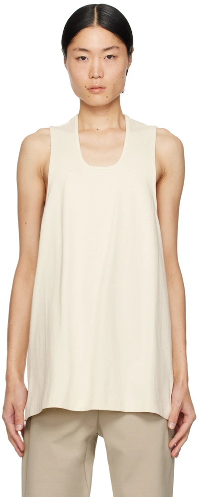 Fear Of God Off-white Scoop Neck Tank Top In Neutrals