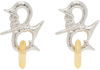 CHOPOVA LOWENA SILVER & GOLD ENTWINED STAR EARRINGS