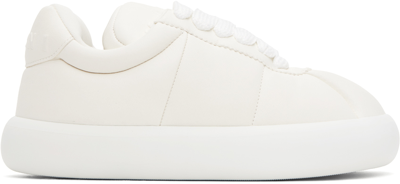 Marni Leather Low-top Sneakers With Flat Rubber Sole In White