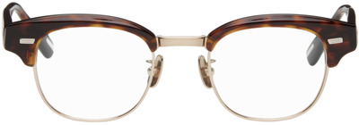 Yuichi Toyama Tortoiseshell & Gold Oma Glasses In Demi/white Gold