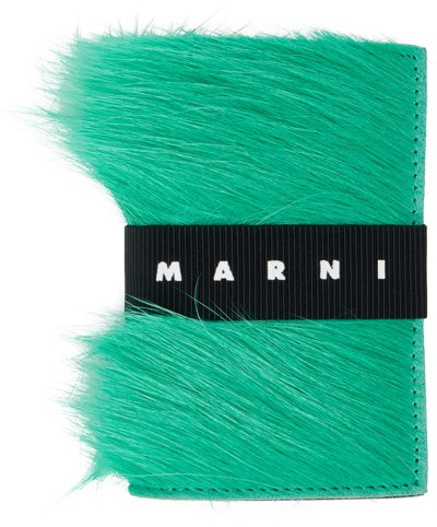 Marni Green Tri-fold Wallet In 00v45 Acid Green