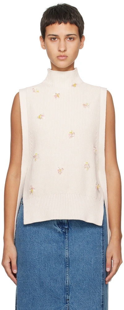 3.1 Phillip Lim Off-white Sleeveless Turtleneck In Iv122 Ivory