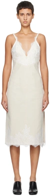 3.1 Phillip Lim Beige Stonewashed Denim Midi Dress In Ec106 Ecru