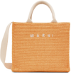 Marni Small Raffia Tote Bag In Arabesque