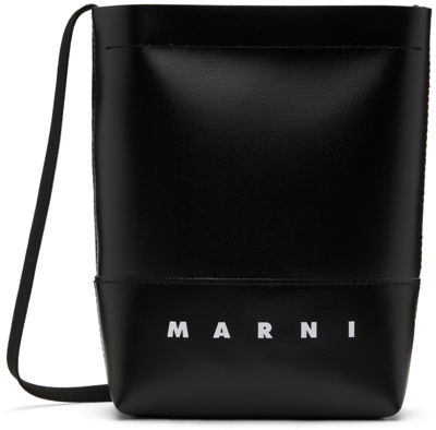Marni Black Logo Bag In 00n99