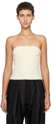 Esse Studios Off-white Straight Neck Camisole In Crema