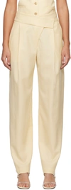 Esse Studios Yellow Delphi Trousers In Butter
