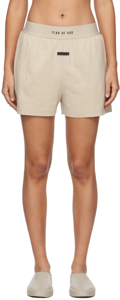 Fear Of God Taupe 'the Lounge' Shorts In 024 Cement