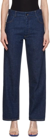 Baserange High-waisted Straight-leg Jeans In Blue