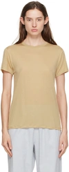 Baserange Beige Crewneck T-shirt In Cochlea