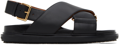 MARNI BLACK FUSSBETT SANDALS