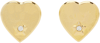 Chopova Lowena Gold Lucky Star Earrings In Green/gold