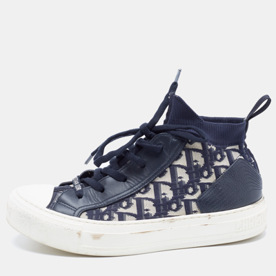 Pre-owned Dior Sneakers Size 37 In Navy Blue