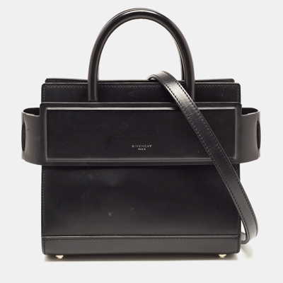 Pre-owned Givenchy Black Leather Mini Horizon Tote
