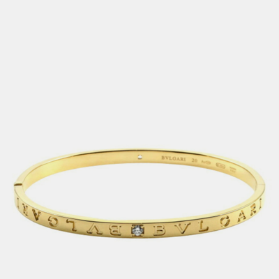 Pre-owned Bvlgari 18k Yellow Gold Diamond Bracelet 20