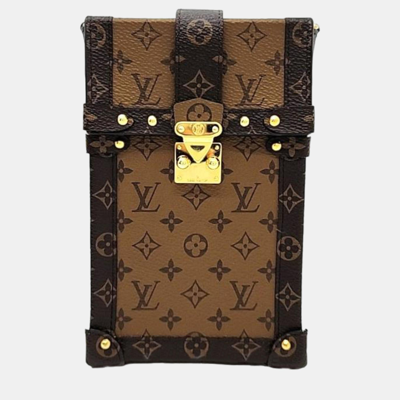 Pre-owned Louis Vuitton Pochette Trunk Vertical In Brown