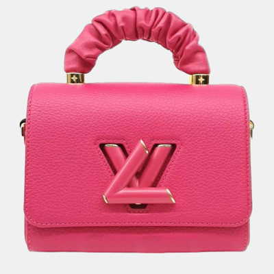 Pre-owned Louis Vuitton Top Handle Twist Pm M58691 In Pink
