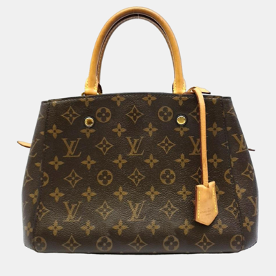 Pre-owned Louis Vuitton Monogram Montaigne Bb In Brown