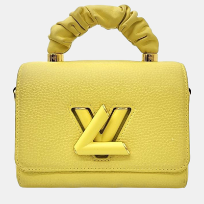 Pre-owned Louis Vuitton Top Handle Twist Pm In Yellow