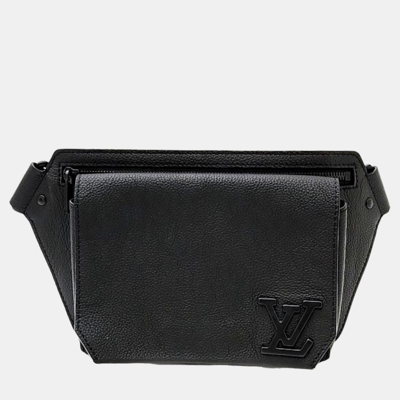 Pre-owned Louis Vuitton Toaga Aerogram Slingback In Black