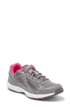 Ryka Dash 3 Walking Sneaker In Grey/ Pink