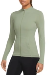 Nike Yoga Dri-fit Luxe Fitted Jacket In Oil Green/ Multi Color