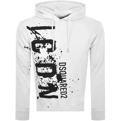 Dsquared2 Logo Pullover Hoodie White