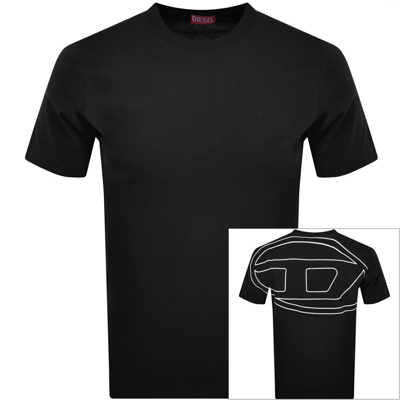 Diesel Boggy-megoval T-shirt In Black