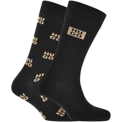 Hugo 2 Pack Logo Socks Gift Set Black