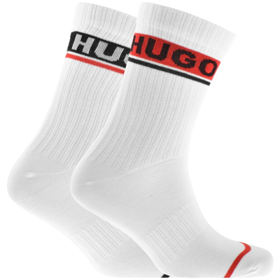 Hugo Man Socks & Hosiery White Size Onesize Cotton, Polyamide, Elastane