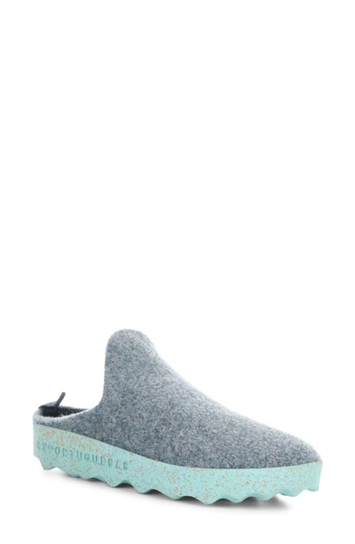 Asportuguesas By Fly London Fly London Come Sneaker Mule In Grey Blue Tweed/ Felt