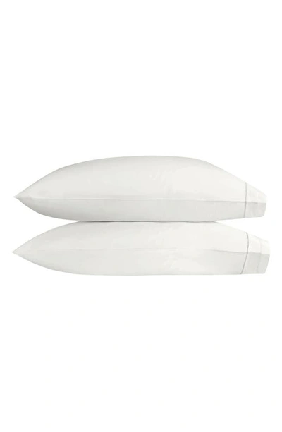 Matouk Ambrose Set Of 2 600 Thread Count Egyptian Cotton Pillowcases In Bone/ Bone